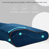 Butterfly Shape Memory Foam Snorked Pillow Slow Rebound Health Care Cervical Pillow, Dimensions: 50x30x10x6cm(Water Cube White)