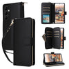 For Samsung Galaxy A24 Nine-card Slots Zipper Wallet Bag Leather Phone Case(Black)