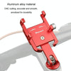 DEEMOUNT BG093B Road Bicycle Cell Phone Bracket 6 Claw Aluminum Handlebar Cover Fixed Navigation Holder(Red)