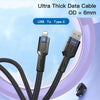 YESIDO CA106 1.2m 2.4A USB to 8 Pin OD0.6 Charging Data Cable(Black)