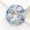 10 PCS Ball Head Ponytail Plaid Large Intestine Hair Tie(Sky Blue)
