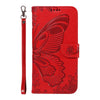 For Samsung Galaxy A26 5G Global Swallowtail Butterfly Embossed Leather Phone Case(Red)