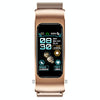 K60 1.08 inch Steel Band Earphone Detachable Life Waterproof Smart Watch Support Bluetooth Call(Rose Gold)