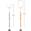 Stainless Steel Rotating Extension Eyelash Inspection Mirror, Style: Square (Gold)