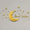 32pcs /Set Acrylic SweetDream Mirror Stereo Wall Stickers Home Decoration Soft Mirror(Gold)