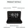 RT1 10W QI Universal Multi-function Mobile Phone Wireless Charger with Alarm Clock & Time / Calendar / Temperature Display(Black)
