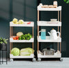 Rack Trolley Narrow Section Floor Multi-layer Book Storage Rack, Style:Three Layers