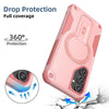For Samsung Galaxy A25 5G Armor MagSafe Holder PC Hybrid TPU Phone Case(Pink)