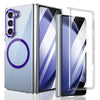 For Samsung Galaxy Z Fold5 lce Folding Series MagSafe Integrated Clear PC Phone Case(Purple)