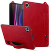 For Samsung Galaxy Tab A9+ TPU Leather Back Tablet Case with Wristband(Red)