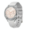 V66 1.28inch BT5.0 Smart Watch Support Heart Rate/ Sleep Detection, Style:Silicone Strap(Silver)