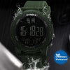 SYNOKE 9002 Men Outdoor Waterproof Sports Watch Multifunctional Luminous Digital Watch(Army Green)