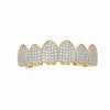 Halloween Accessories Micro-Inlaid Zircon Hip-Hop Braces, Colour: Gold Upper Teeth