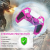 For Sony PS5 Splicing Color Silicone Gamepad Protective Case with Rocker Caps(Black Red)