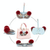 Cute Quirky PU Sunglasses Case Portable Glasses Bag with Hanging Buckle, Color: Ryusu Gold