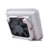 12V White Air Vent with Fan RV Trailer Caravan Gale Side Air Ventilation(White)