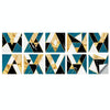 Geometric Pattern Staircase Wall Tile Sticker Kitchen Stove Water And Oil Proof Stickers, Specification: S: 10x10cm(HT-017 Gold Blue)