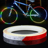 Bicycle Mountain Bike Motorcycle Sticker Car Contour Reflective Sticker Night Riding Reflective Sticker, Size: 2 x 800cm(Red White)