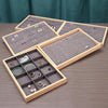 Bamboo Wood Jewelry Display Pallet Jewelry Storage Display Tray, Style: 216 Holes of Earrings Tray