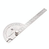 0-180 Degree Stainless Steel Protractor Angle Finder with 0-145mm Arm Measuring Ruler Tool