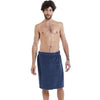 Adjustable Sticky Beach Towel Shower Room Men Wearable Bathrobe with Pockets, Size: XL(Navy Blue)