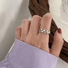 S925 Sterling Silver Cool Style Ladies Combination Ring, Specification:J1717