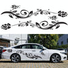 2 PCS/Set D-251 Butterfly Love Flowers Pattern Car Modified Decorative Sticker(Black)