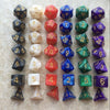 5 Set Creative RPG Game Dice Colorful Multicolor Dice Mixed DND Dice(Red)