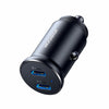 JOYROOM JR-CCN06 30W Dual PD Type-C Mini Metal Car Charger(Black)
