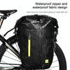 Rhinowalk Bicycle Backpack Full Waterproof Shelf Bag 25L Unilateral Frame Bag Long-distance Travel Bicycle Bag(Full Black)