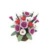 1:12 Mini House Toy Miniature Scene Ornament Simulation Flower(White+Red+Purple)