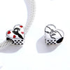 S925 Sterling Silver Heart-shaped Ardently Love Pendant DIY Bracelet Accessories