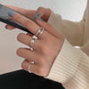S925 Sterling Silver Cool Style Ladies Combination Ring, Specification:J781