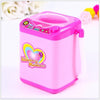 Mini Electric Washing Machine Pretend Play Children Furniture Toys(Pink)