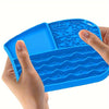 Dog Licking Mat with Suction Cups, Orange, Slow Feeder
