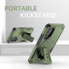For Samsung Galaxy A54 5G Armor MagSafe Holder PC Hybrid TPU Phone Case(Army Green)