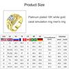 Fashion Businessman 18K White Gold Plated + AAA Zircon Men Diamond Ring, Size: 11, Diameter: 20.6mm, Perimeter: 64.6mm