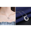 Women Fashion S925 Sterling Silver English Alphabet Pendant Necklace, Style:C