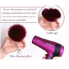 Simple Key Chain Fur Ball Pompon Keychain Pompom Artificial Rabbit Fur Animal Keychains for Woman Car Bag Key Rings (Frost Wine Red)