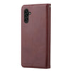 For Samsung Galaxy S25+ 5G Knead Skin Texture Flip Leather Phone Case(Wine Red)