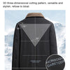 Autumn and Winter Middle-aged Dad Jacket Men Velvet Thickening Clothes, Size: XL(Black)