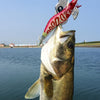HENGJIA 1# 8cm Plastic Hard Baits Squid Fishing Lures Decoy Wood Shrimp Baits (Magenta+Dark Red)