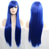Anime Cosplay Role Playing Color Wig COS Harajuku Style 80cm Long Straight Hair(Blue)