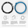 For Garmin Fenix 3/3 HR Smart Watch Steel Bezel Ring, B Version(Black Ring White Letter)