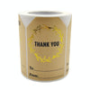 Kraft Paper Thank You Hot Stamping Sticker Gift Wrapping Decoration Label, Size: 50x75mm(K-74)