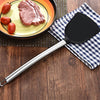 kn605 Stainless Steel Handle Silicone Slice High Temperature Resistance Cooking Slice(Grey)