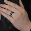 Men Ring, Ring Size:9 (Black)