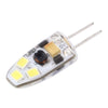 G4 2W 120LM 6 LED SMD 2835 Silicone Corn Light Bulb, DC 12V(White Light)