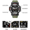 SMAEL 8072 Alloy Outdoor Multifunctional Electronic Watch Men Dual Display Waterproof Watch(Army Green)