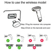 NETUM One-Dimensional Self-Sensing Code Sweeper Handheld Mobile Red Light Scanning Machine, Model: Wired